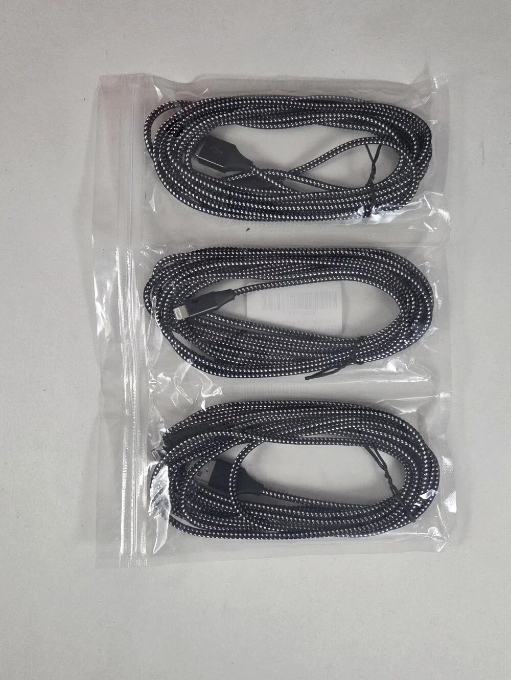 🔥4/$20 Phone Charging Cables 3 Pack NEW 6 Feet -Black & White -Braided